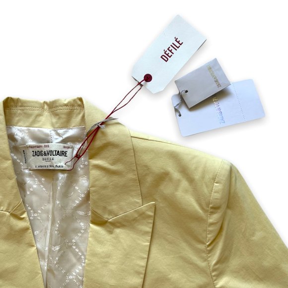 ZADIG & VOLTAIRE Yellow Blazer | Size 2 NWT - Picture 5 of 9